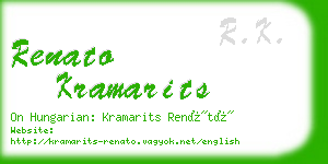 renato kramarits business card